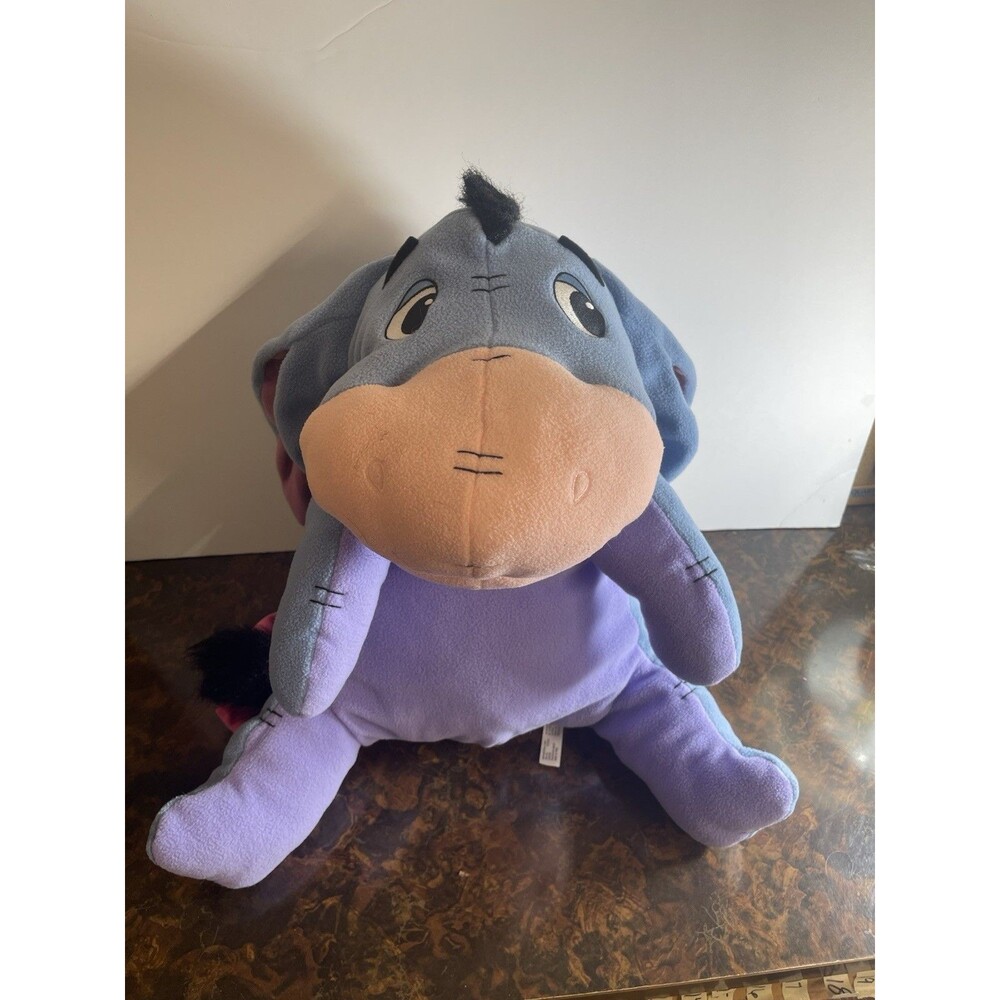 Rare Vintage Disney Eeyore Lovey Plush Fabric Eyes Fisher Price 15” 2004